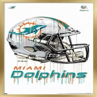 Маями Долфинс-Стенен Плакат За Каска, 22.375 34