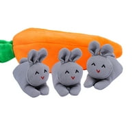 Opolski 1 Великденски орнамент Очарователен анимационен дизайн Удобно докосване Три зайци моркови портфейли чанта с форма на кукла