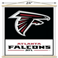 Атланта Фалкънс - плакат с лого с магнитна рамка, 22.375 34