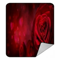 Валентин покана сърца червени рози Рудено одеяло руно обратно хвърляне на одеяло