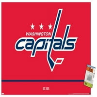 Вашингтон Кепитълс-лого стена плакат с пуш щифтове, 22.375 34