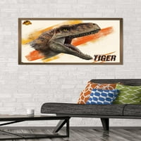 Jurassic World: Dominion - Tiger Wall Poster, 22.375 34 Framed