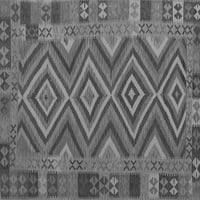 Ahgly Company Indoor Square Southwestern Grey Country Area Rugs, 6 'квадрат