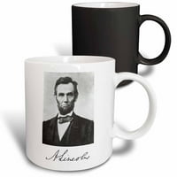3Drose Abraham Lincoln, Magic Transforming Mug, 11oz